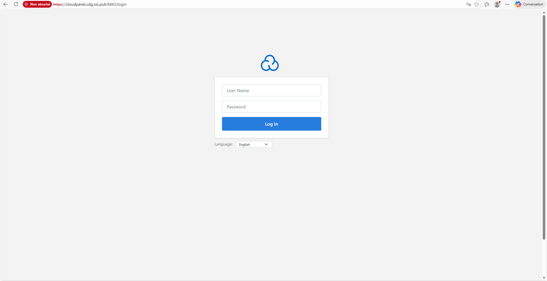 Cloud Panel Login